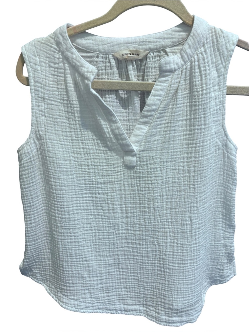 Lucky Brand sleeveless white top xsmall